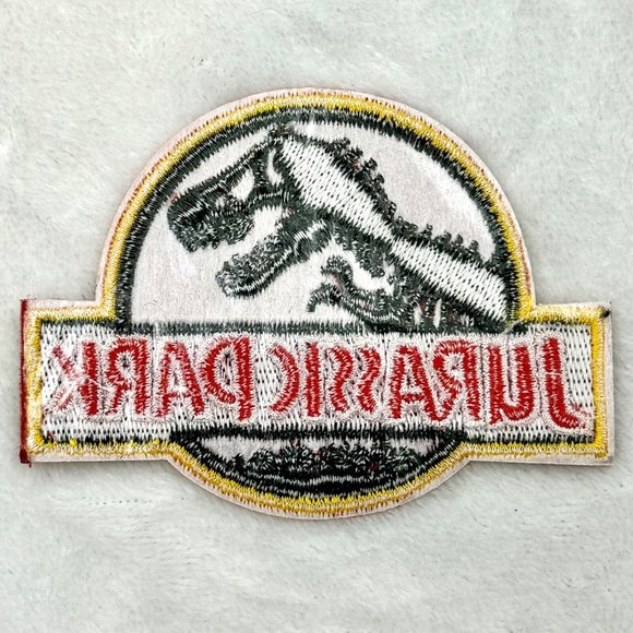Jurassic Patch Classic Logo 3.75" Patch Red Black - Picture 2 of 2